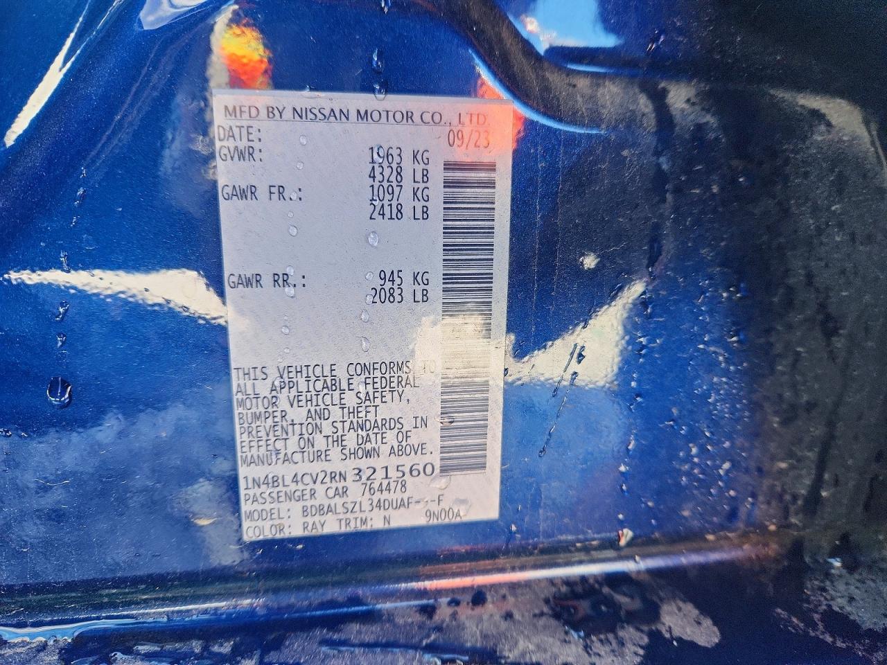 2024 NISSAN ALTIMA 2.5 SR photo 12