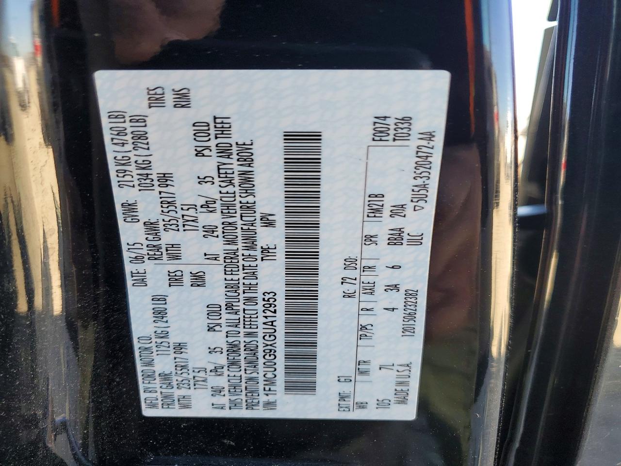 2016 FORD ESCAPE SE photo 27