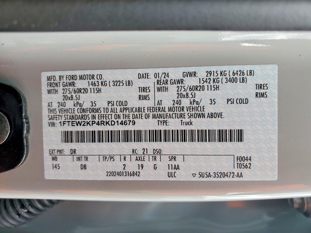 2024 FORD F150 STX photo 25