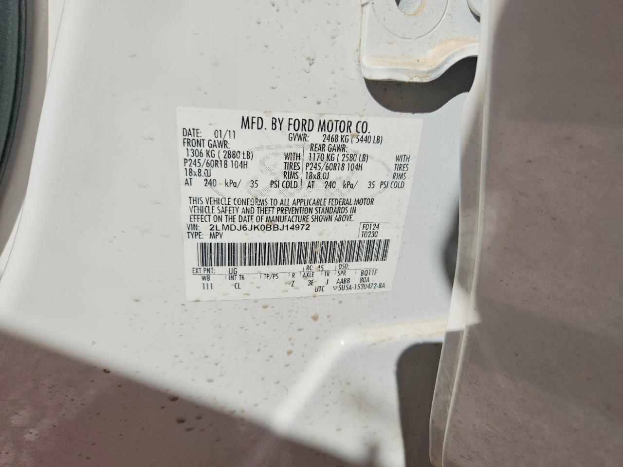 2011 LINCOLN MKX photo 25