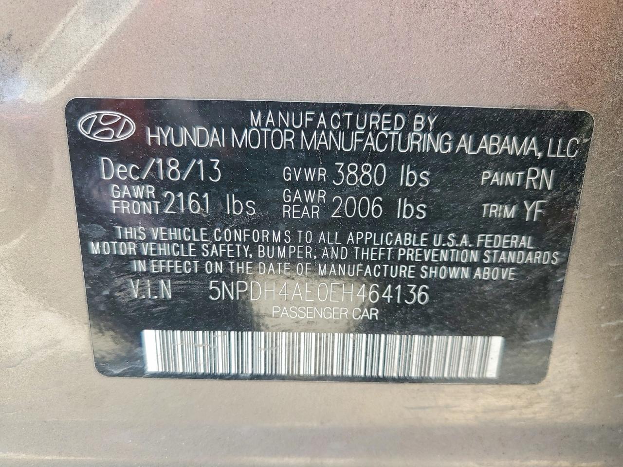 2014 HYUNDAI ELANTRA SE photo 23