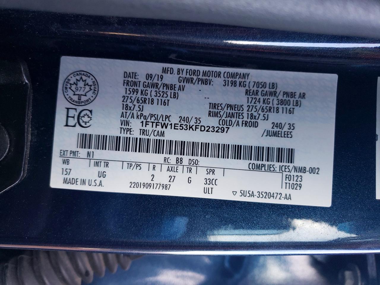 2019 FORD F150 SUPERCREW photo 25