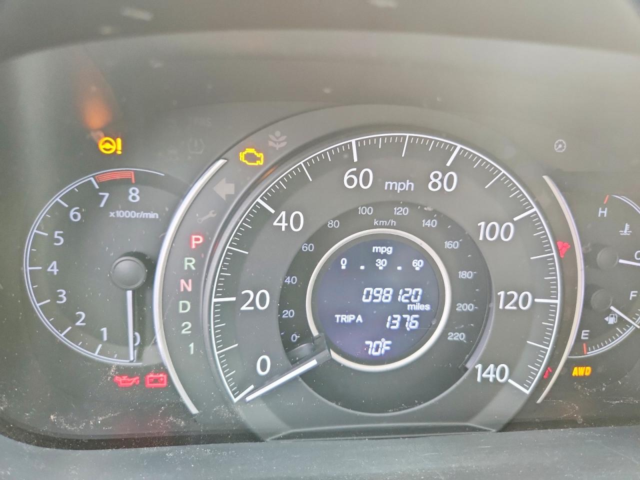 2012 HONDA CR-V EXL photo 9