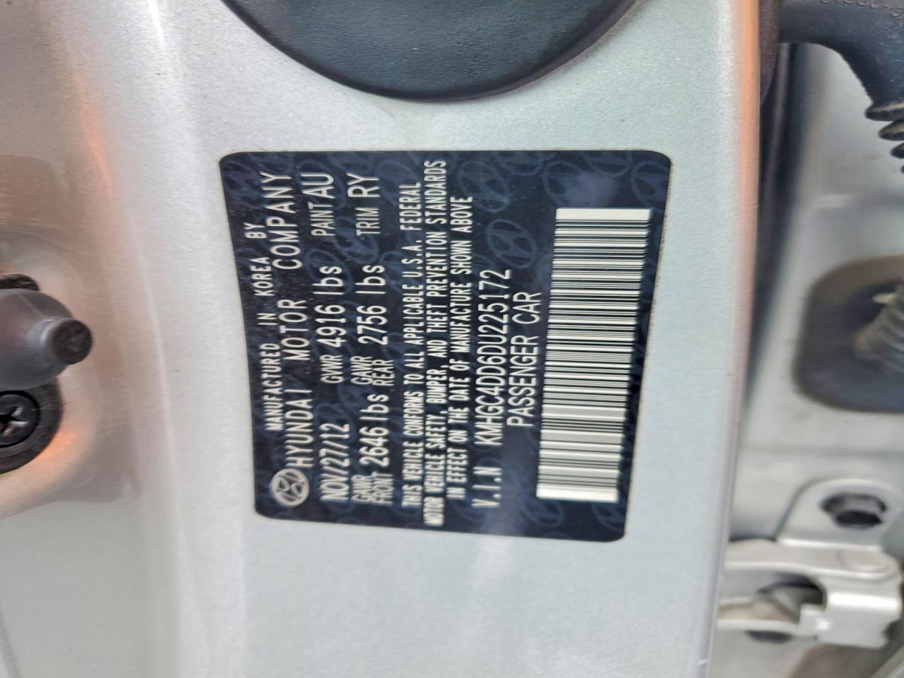 2013 HYUNDAI GENESIS 3.8L photo 23