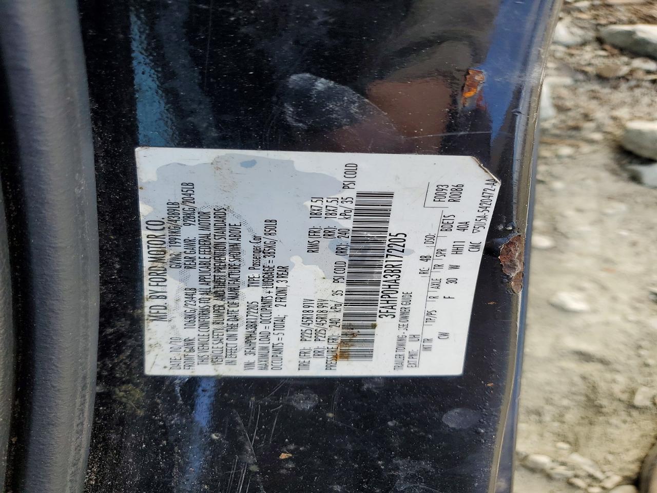 2011 FORD FUSION SE photo 23