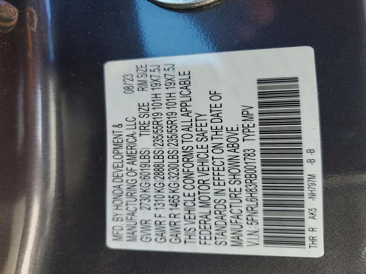 2024 HONDA ODYSSEY TOURING photo 37