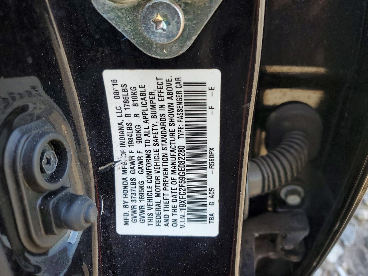 2016 HONDA CIVIC LX photo 12
