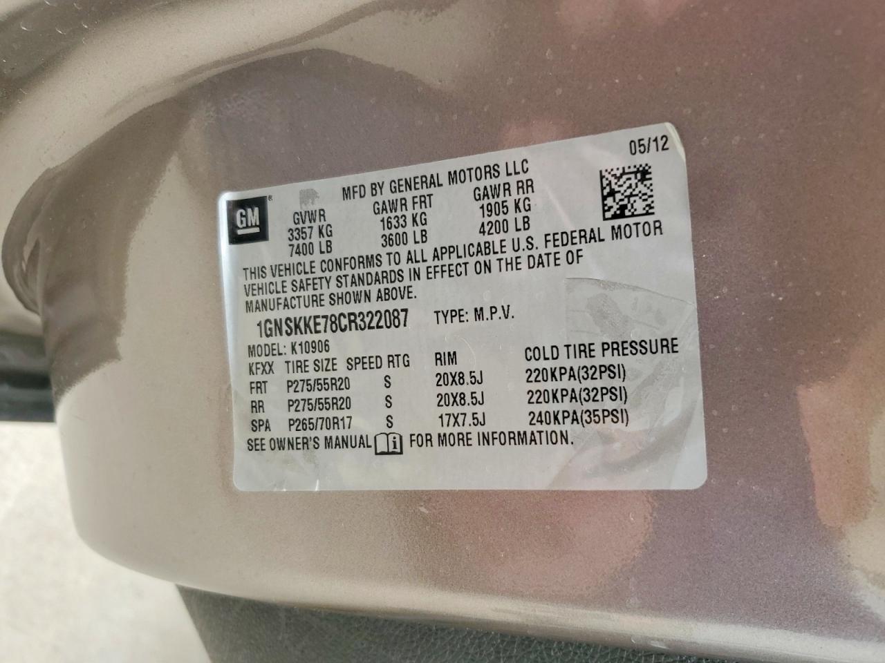 2012 CHEVROLET SUBURBAN K1500 LTZ photo 27