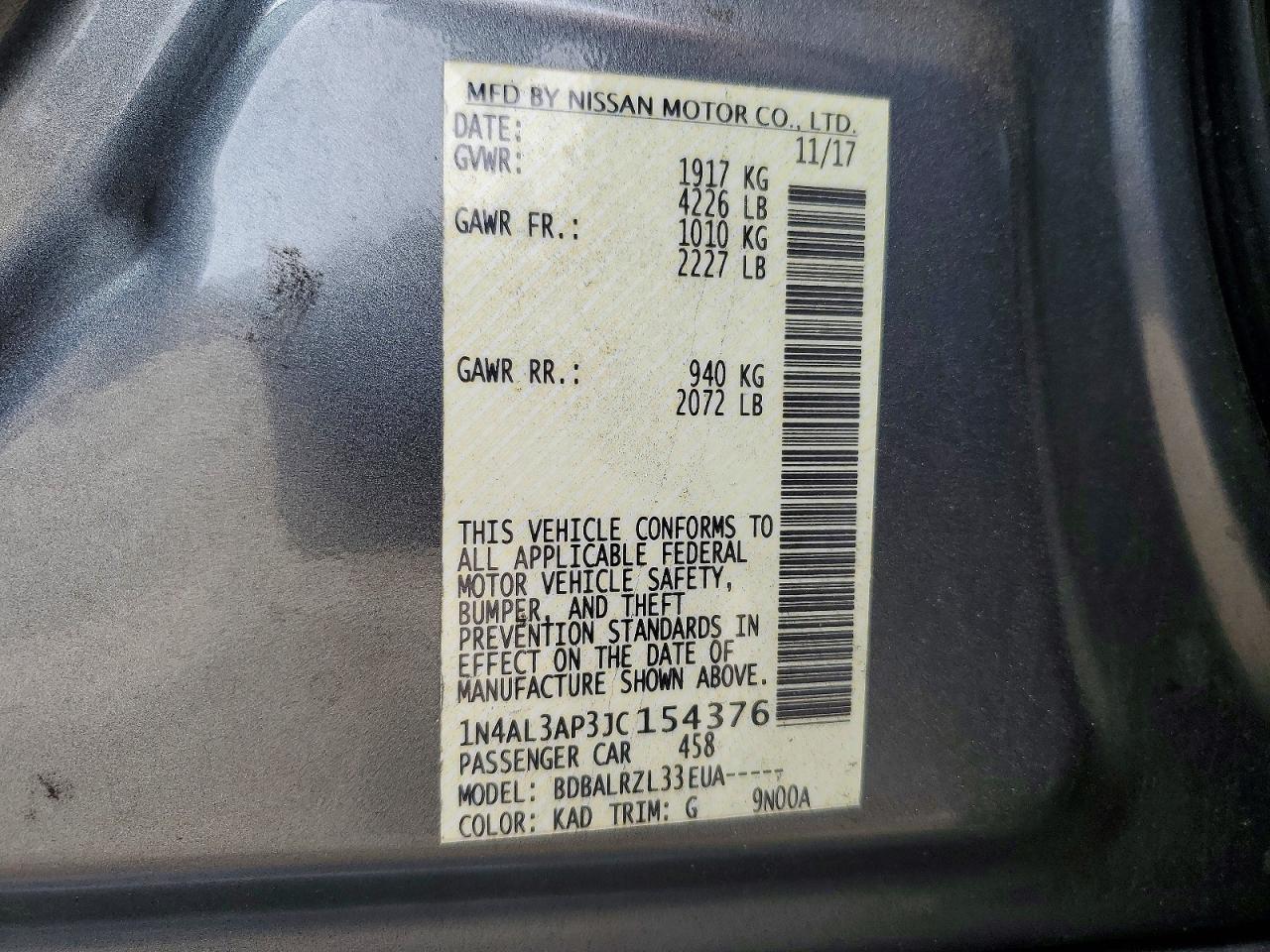 2018 NISSAN ALTIMA 2.5 SL photo 23