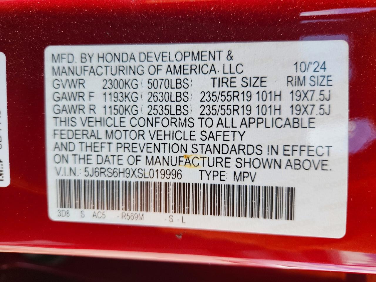 2025 HONDA CR-V SPORT TOURING photo 25