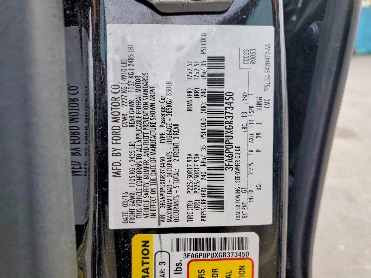 2016 FORD FUSION SE PHEV photo 12