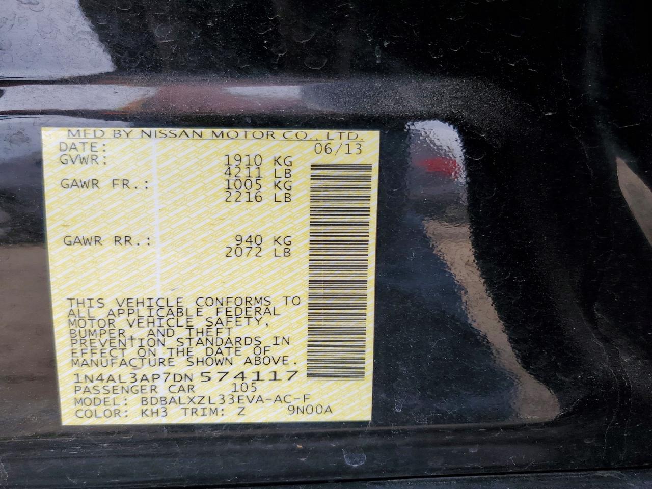 2013 NISSAN ALTIMA 2.5 photo 12