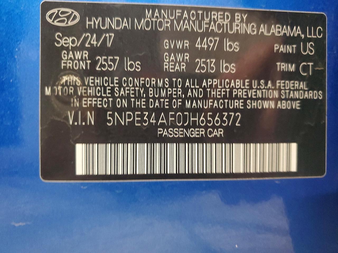 2018 HYUNDAI SONATA SPORT photo 12