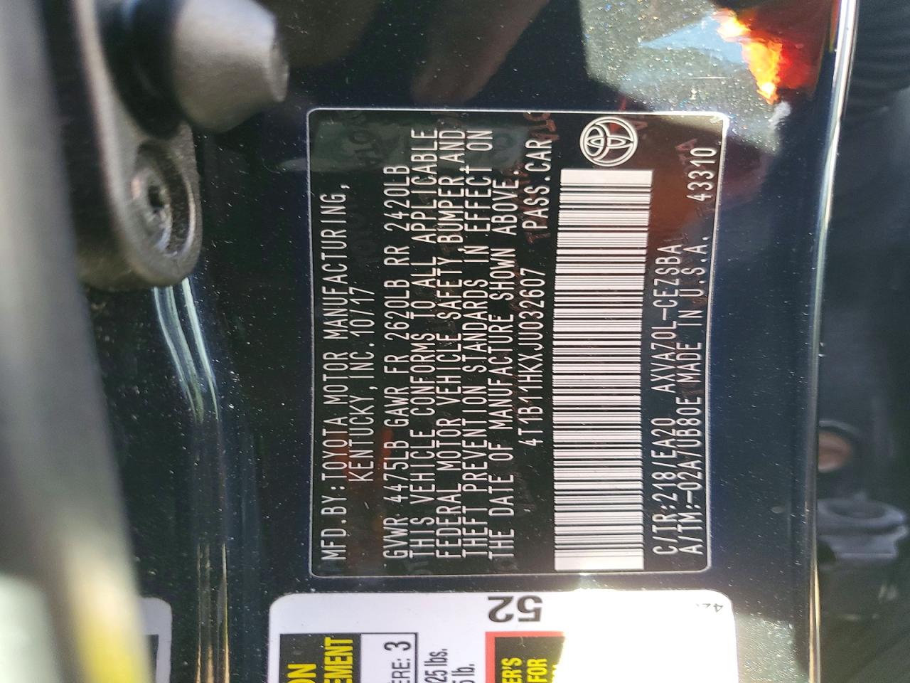 2018 TOYOTA CAMRY SE photo 23