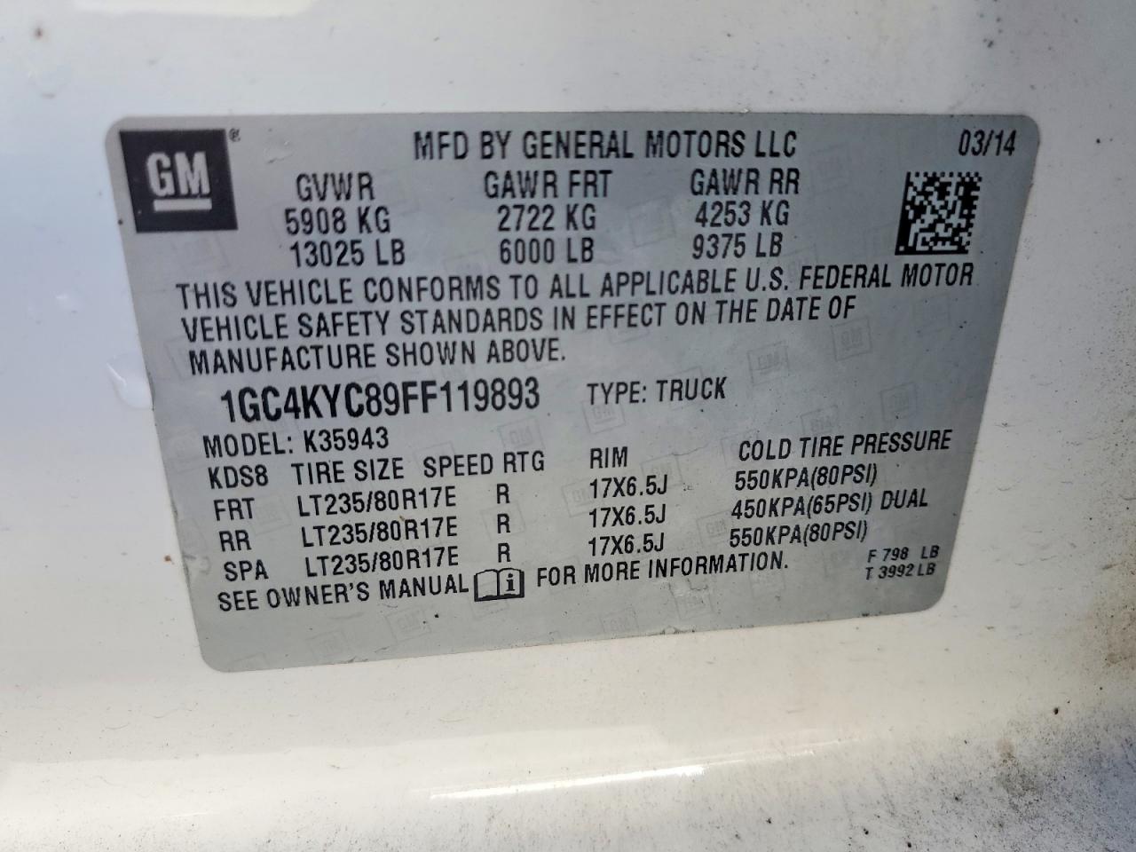 2015 CHEV SILVERADO 3500 HD WO photo 12