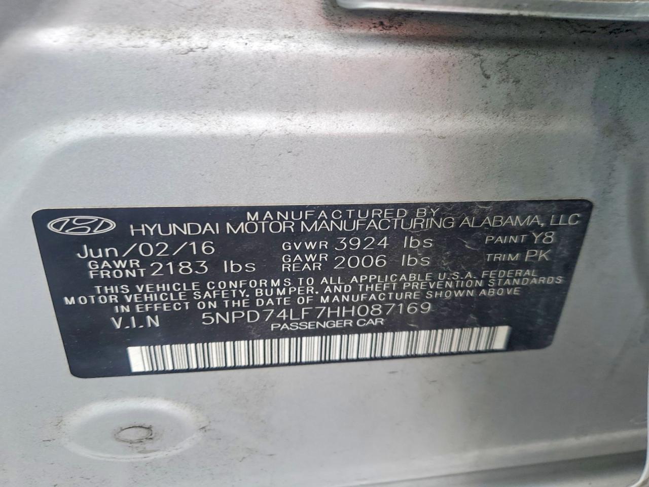 2017 HYUNDAI ELANTRA SE photo 12