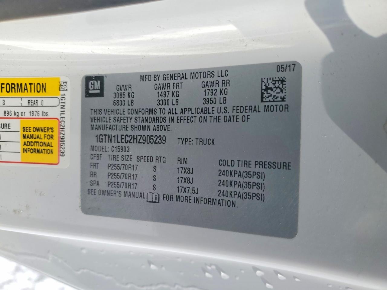 2017 GMC SIERRA C1500 photo 12