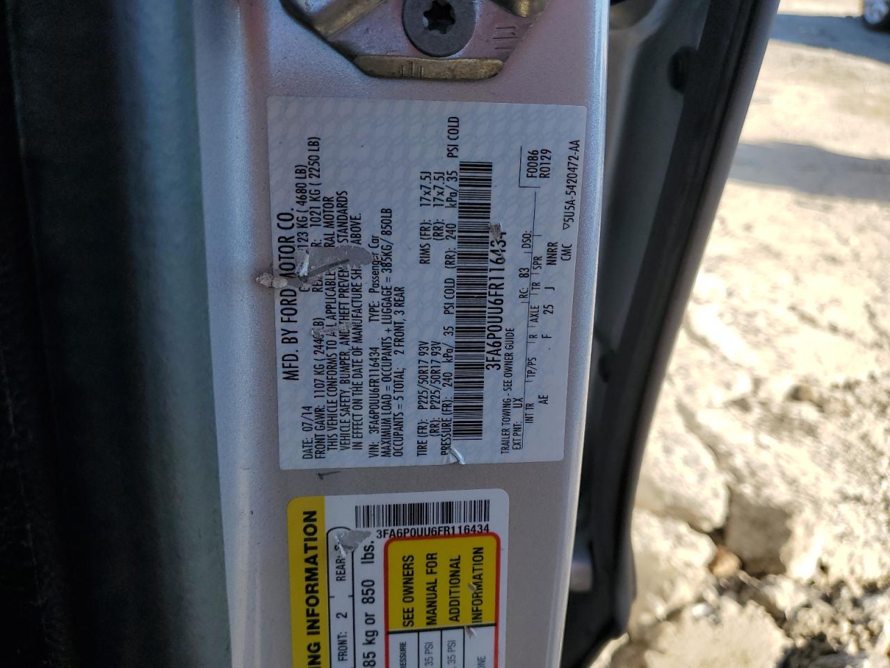 2015 FORD FUSION S HYBRID photo 12