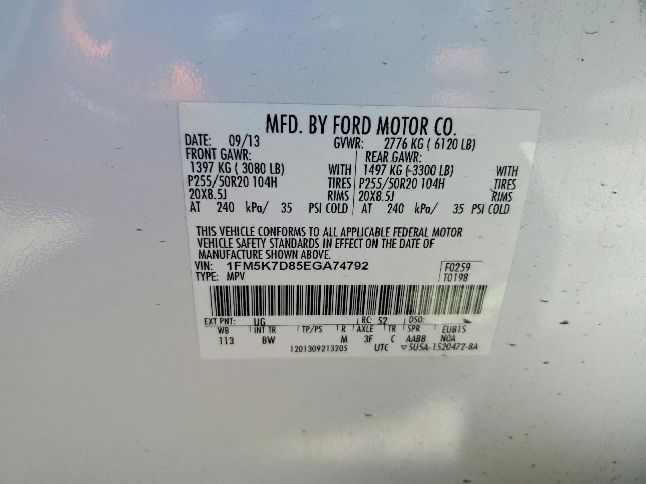 2014 FORD EXPLORER XLT photo 37