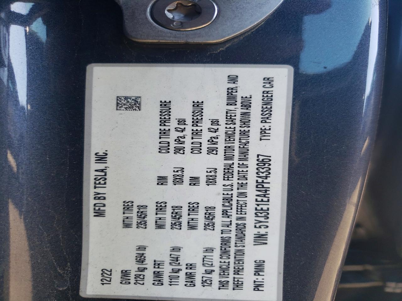 2023 TESLA MODEL 3 photo 12