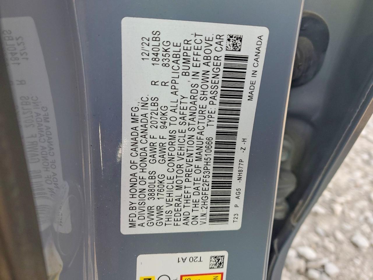 2023 HONDA CIVIC photo 23