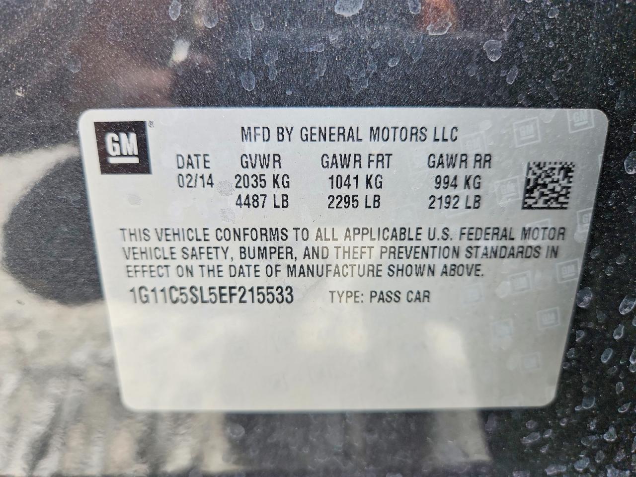 2014 CHEVROLET MALIBU 1LT photo 12