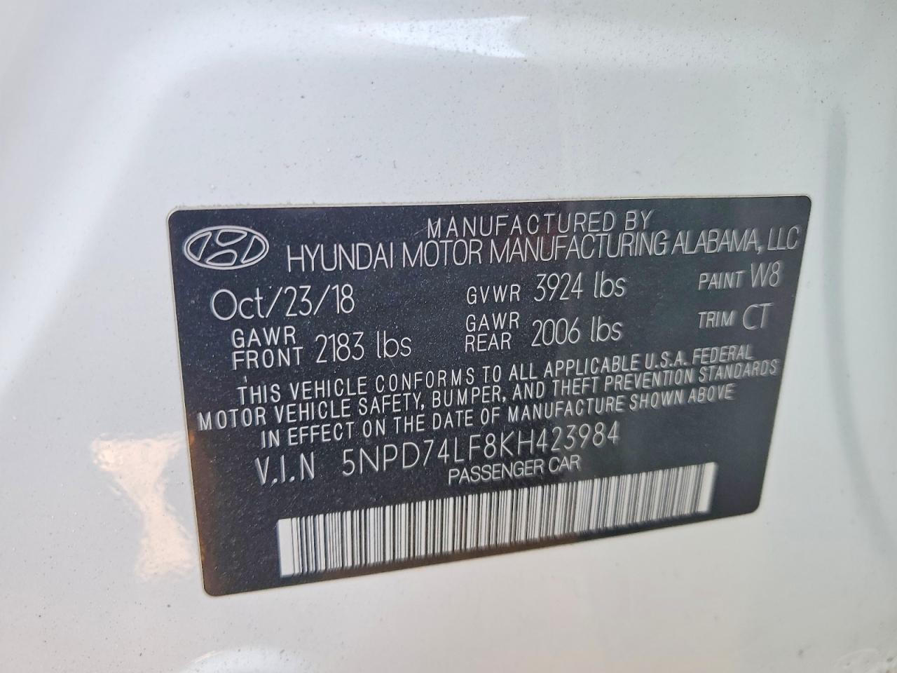 2019 HYUNDAI ELANTRA SE photo 34