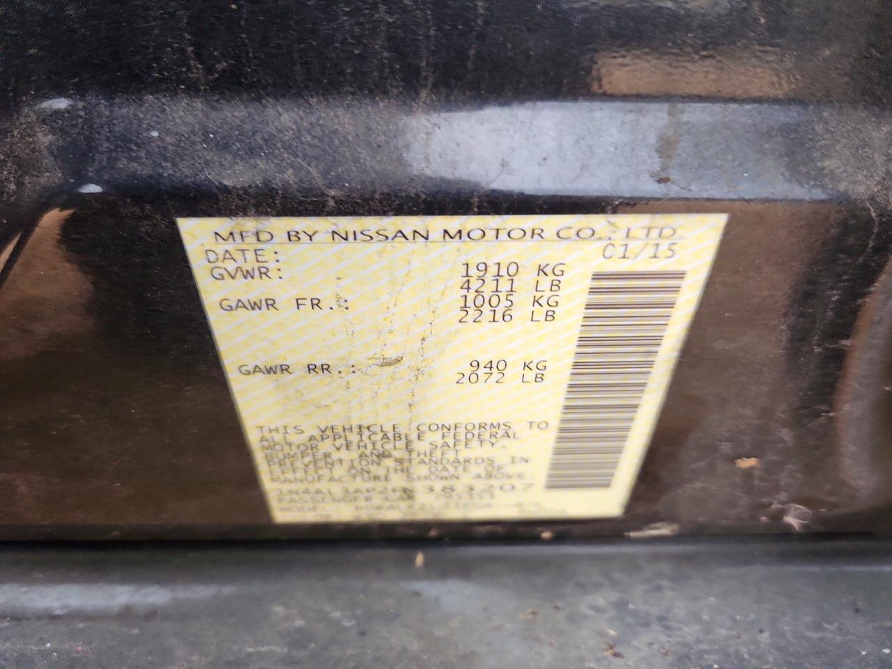 2015 NISSAN ALTIMA 2.5 photo 23