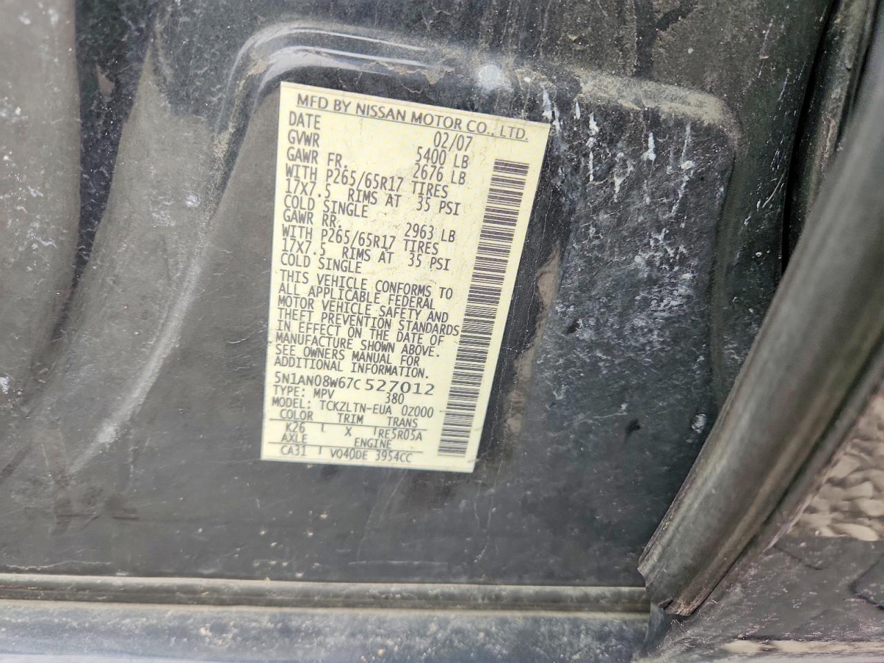 2007 NISSAN XTERRA X photo 49