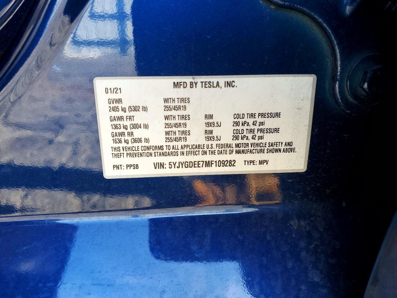 2021 TESLA MODEL Y photo 13
