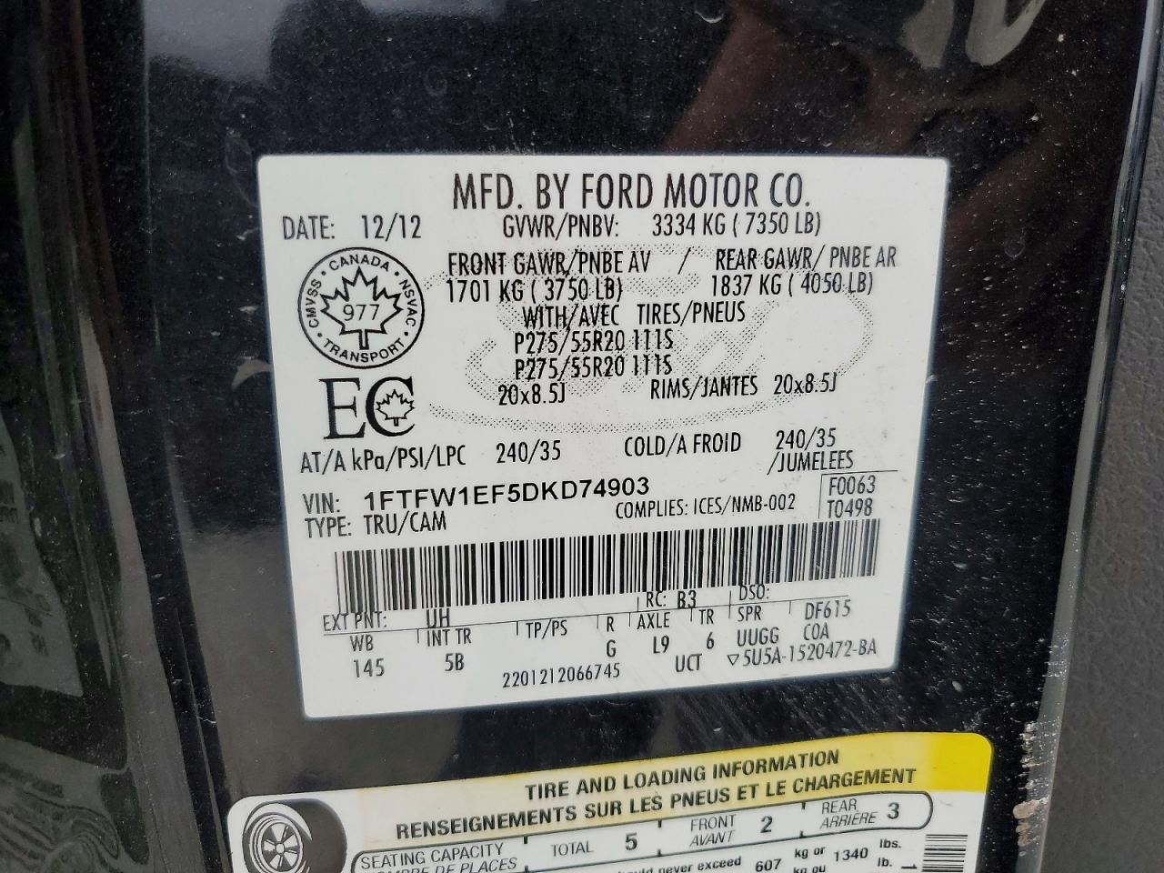 2013 FORD F150 SUPERCREW photo 34