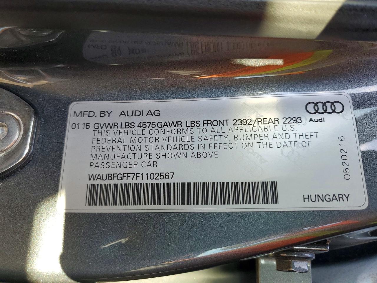 2015 AUDI A3 PREMIUM photo 12