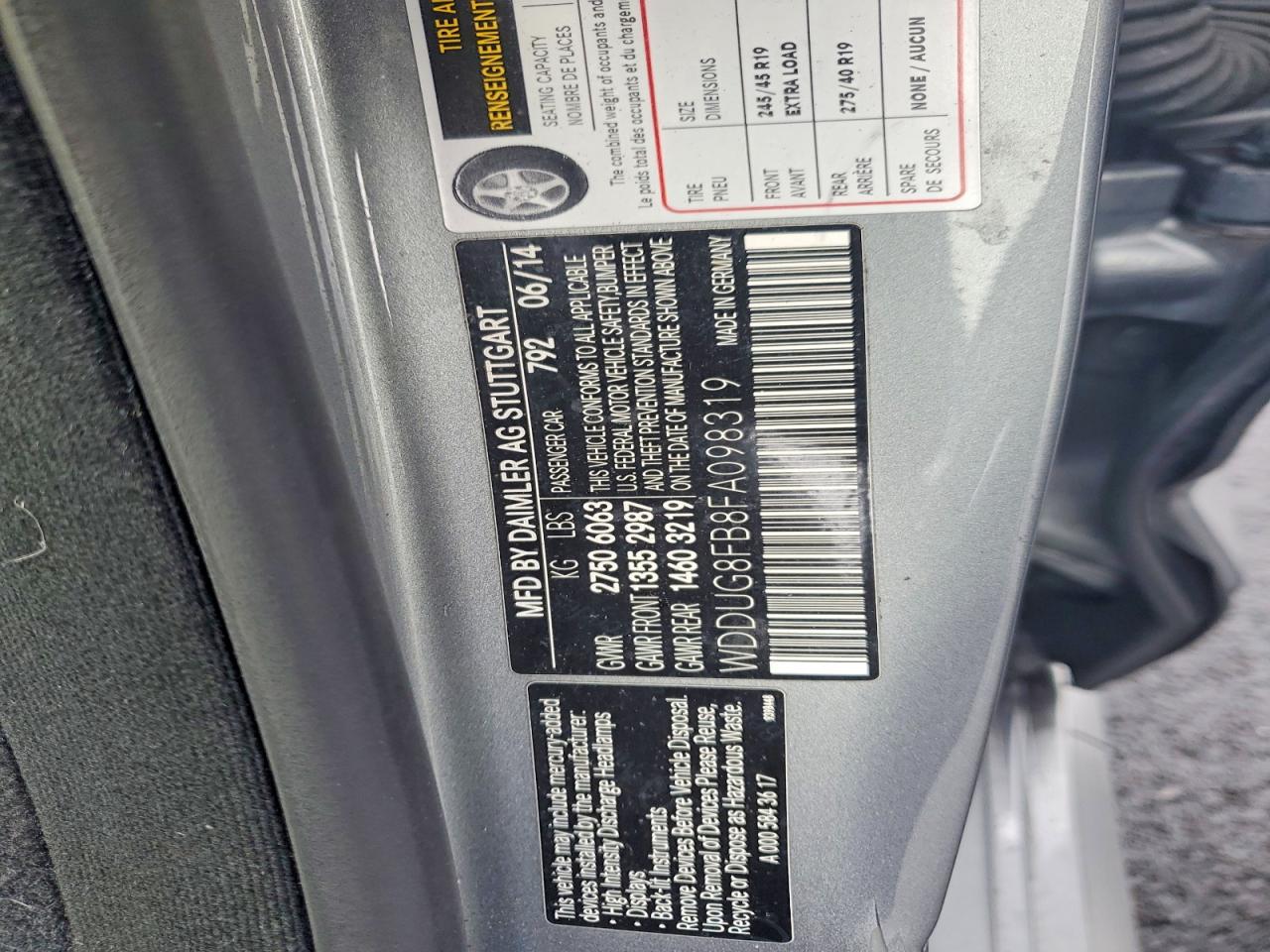 2015 MERCEDES-BENZ S 550 4MATIC photo 12