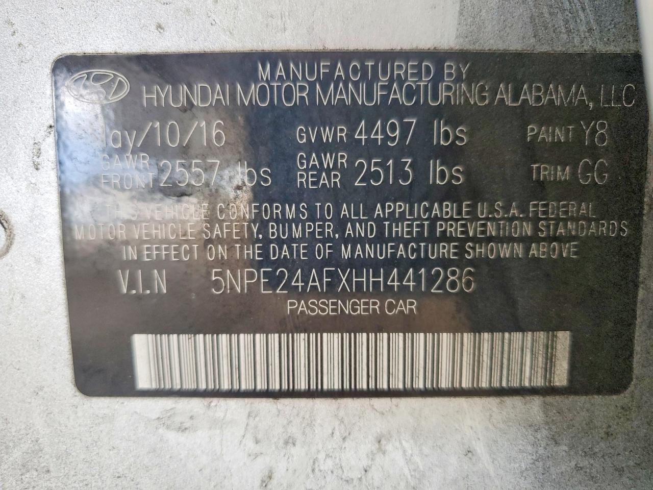 2017 HYUNDAI SONATA SE photo 23