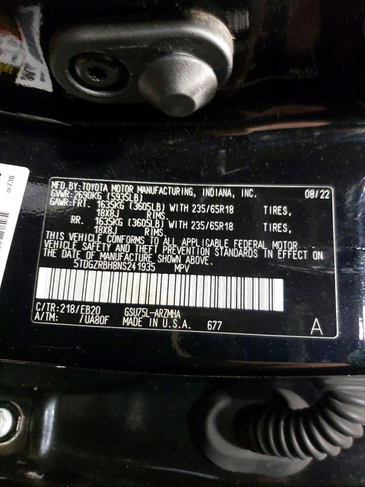 2022 TOYOTA HIGHLANDER XLE photo 13