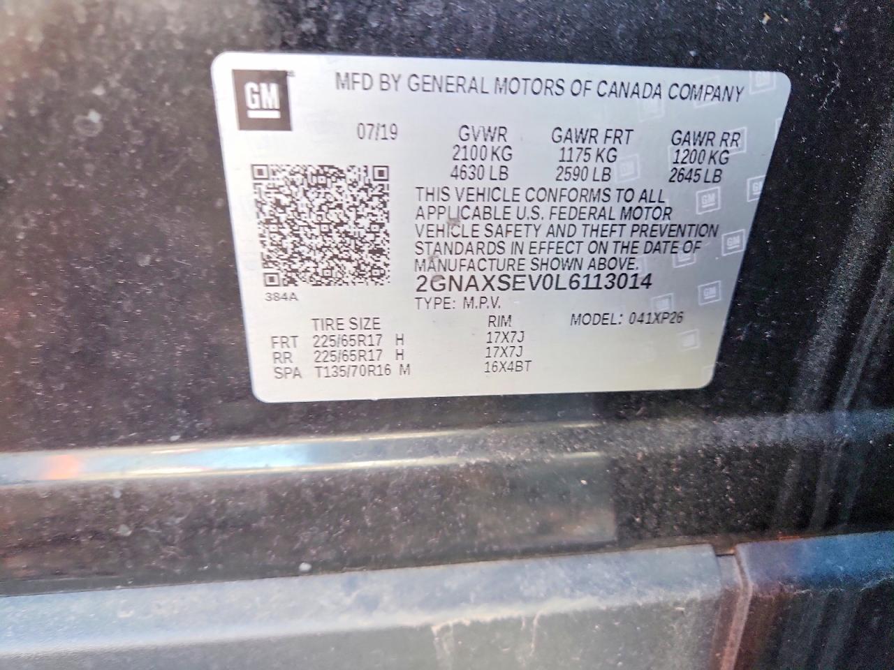 2020 CHEVROLET EQUINOX LS photo 37
