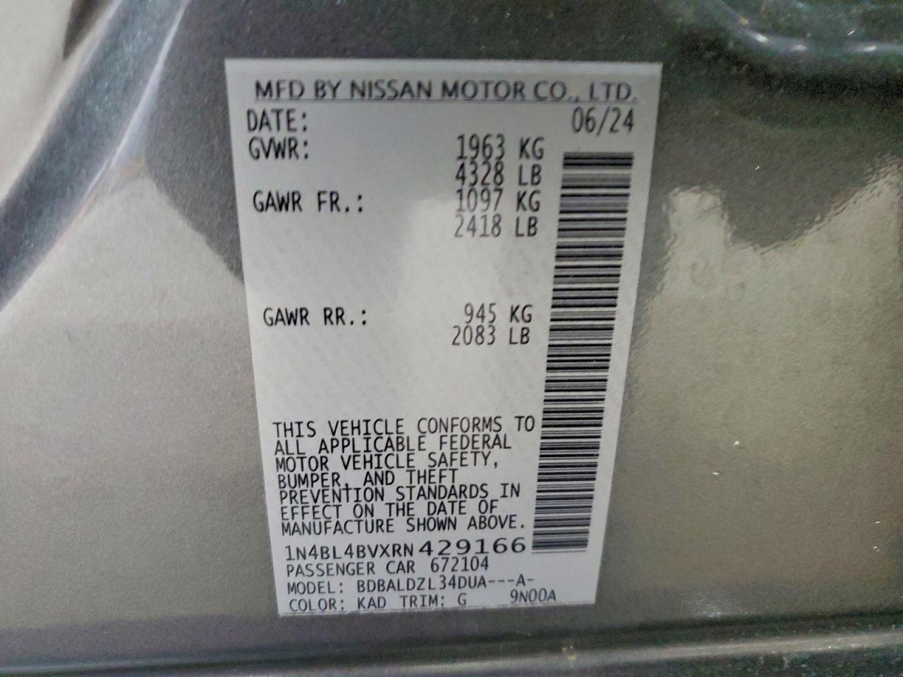2024 NISSAN ALTIMA 2.5 S photo 13