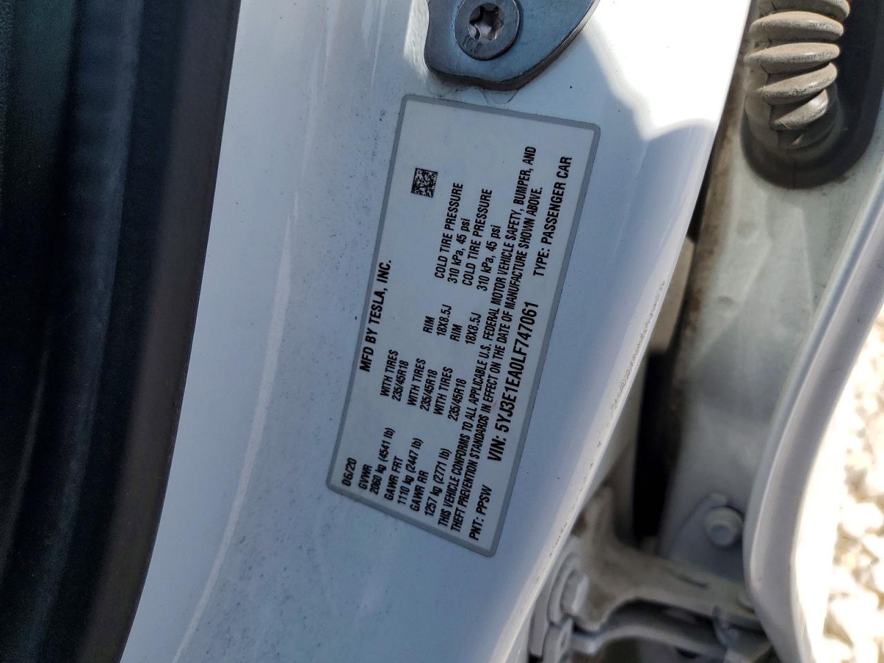 2020 TESLA MODEL 3 photo 23