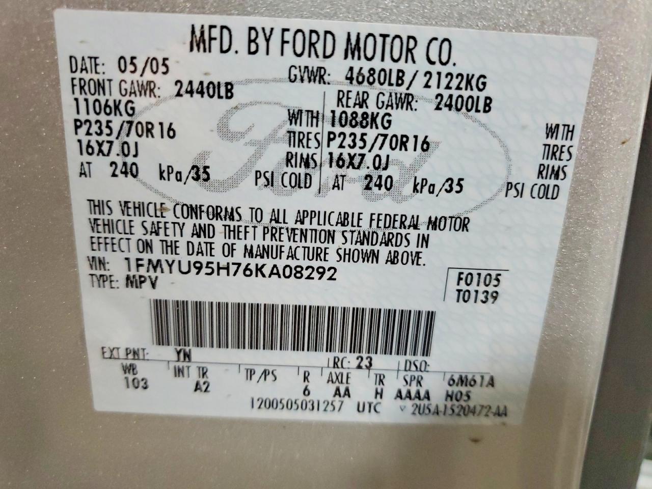 2006 FORD ESCAPE HEV photo 13