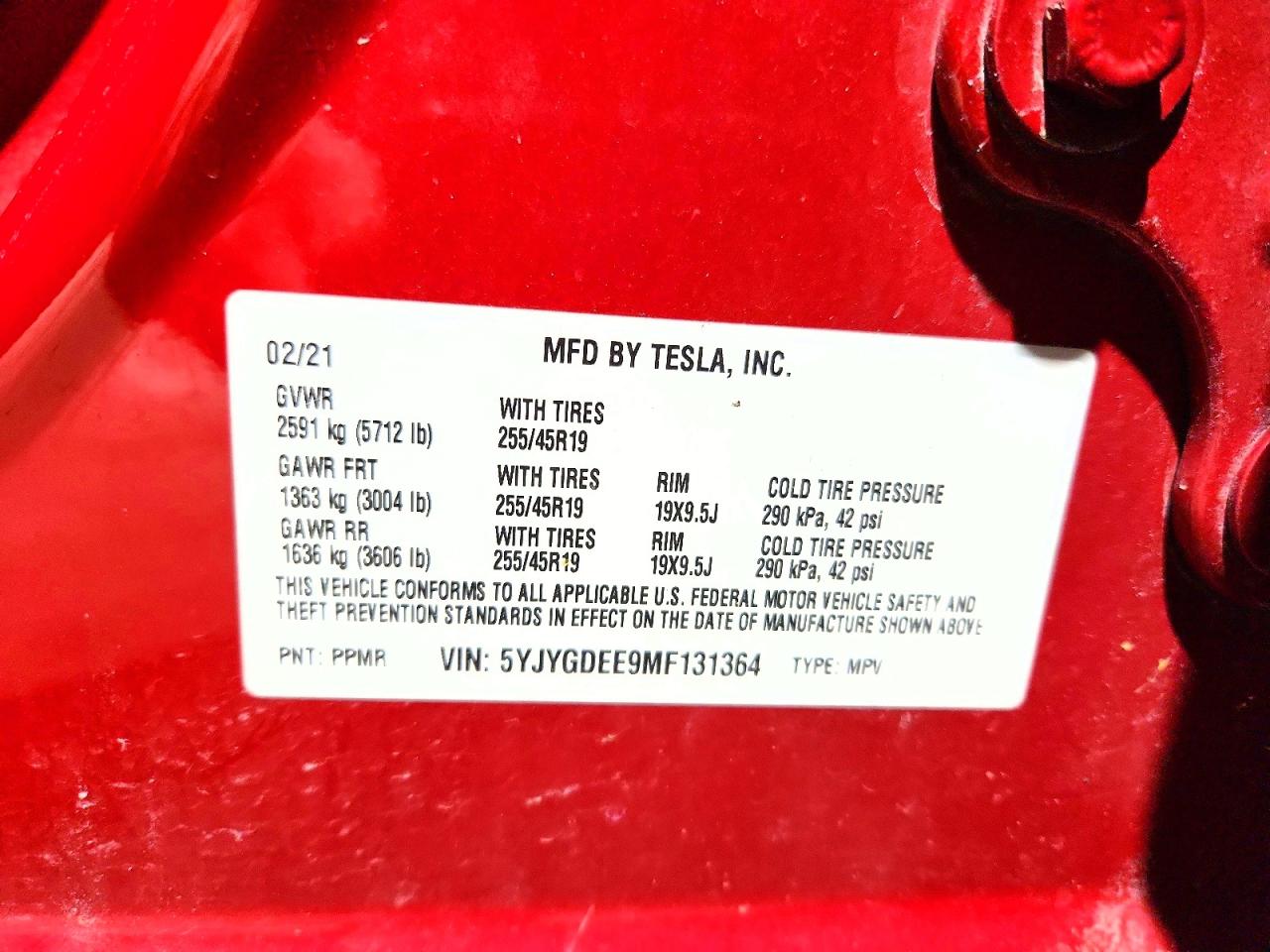 2021 TESLA MODEL Y photo 23