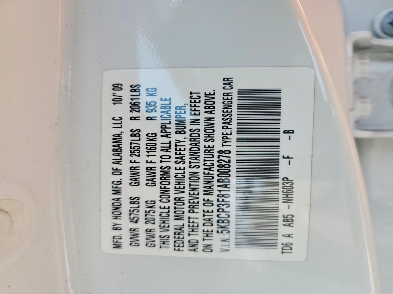 2010 HONDA ACCORD EXL photo 12
