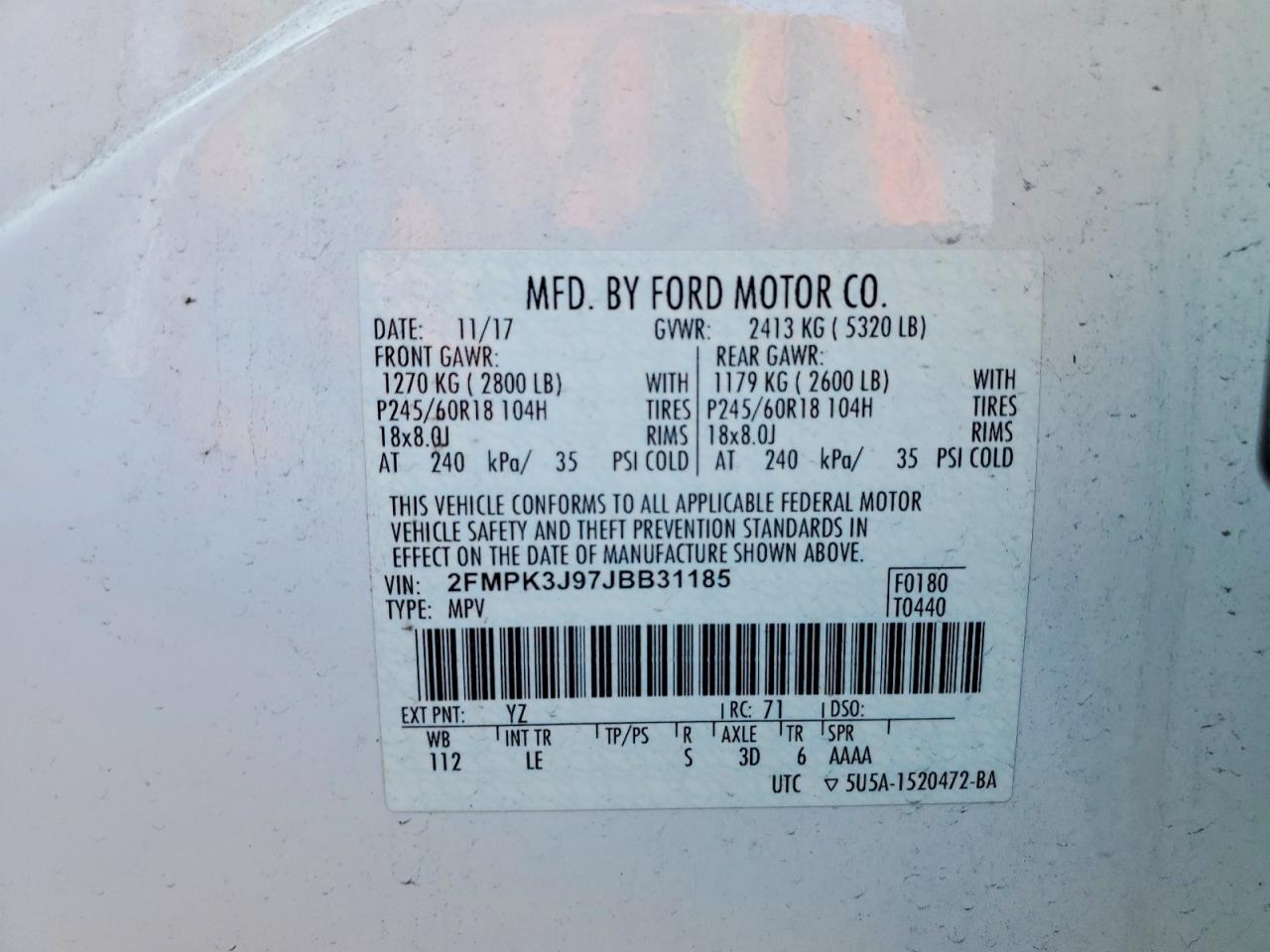 2018 FORD EDGE SEL photo 25
