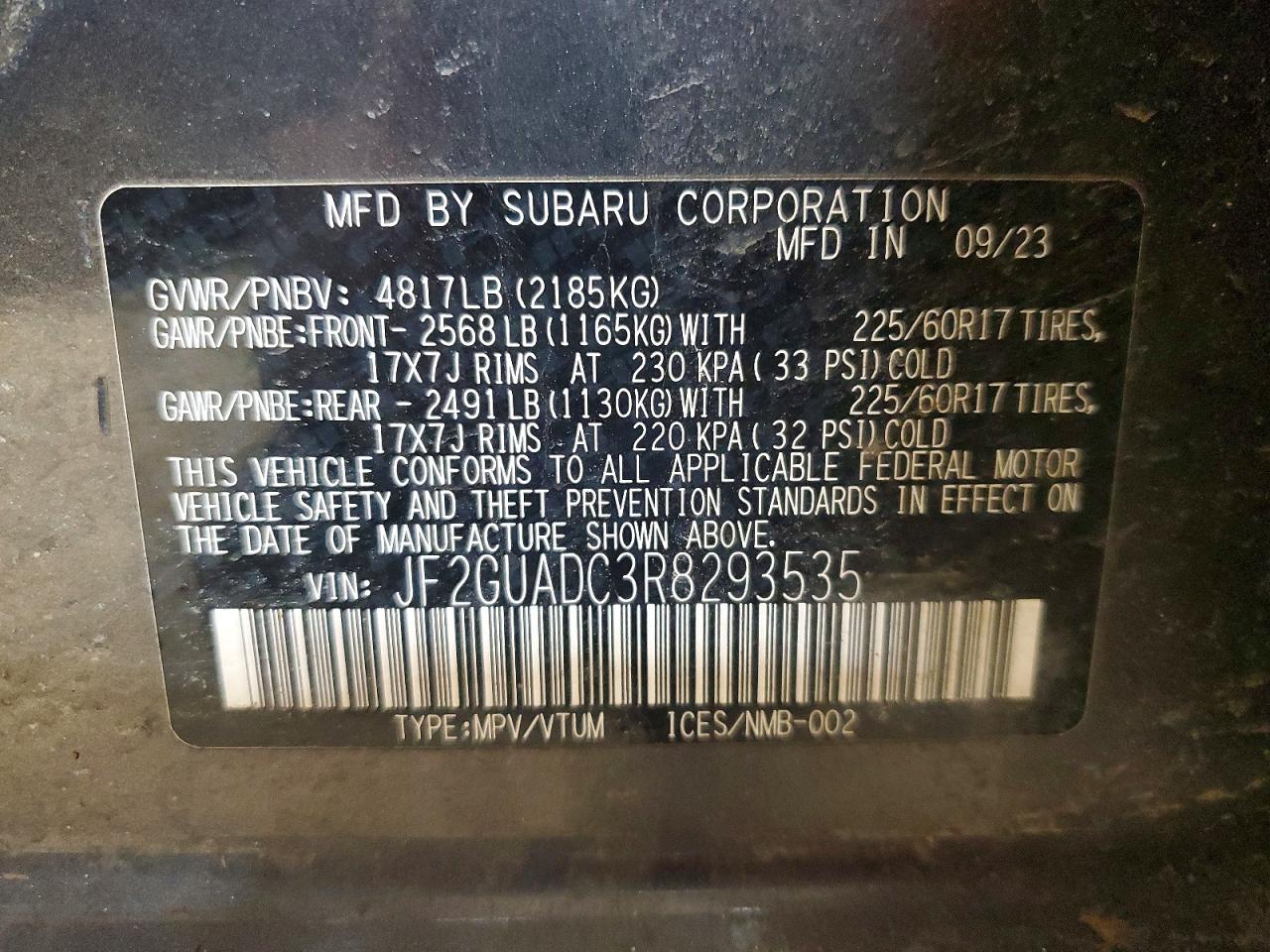 2024 SUBARU CROSSTREK PREMIUM photo 25