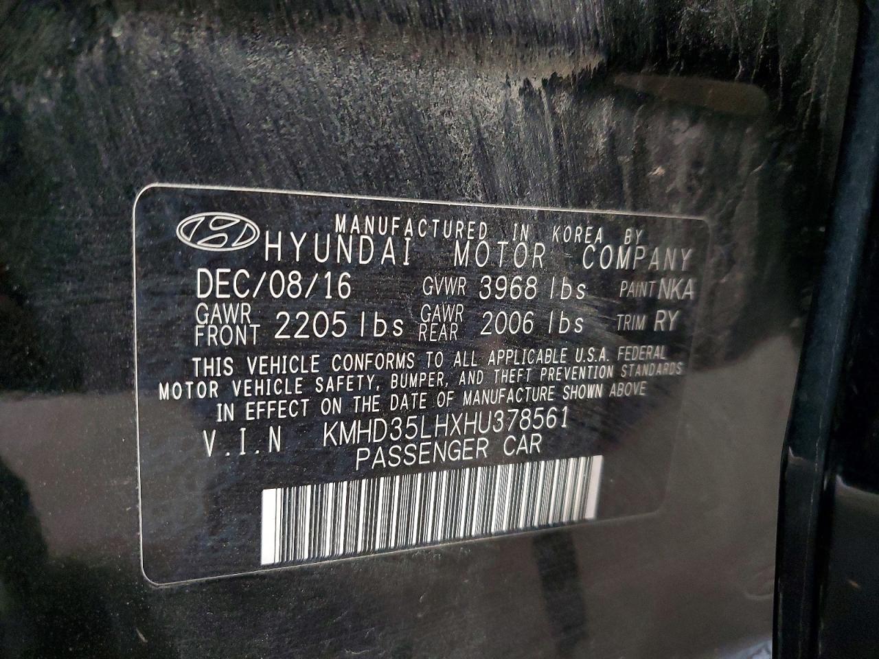 2017 HYUNDAI ELANTRA GT BASE photo 23