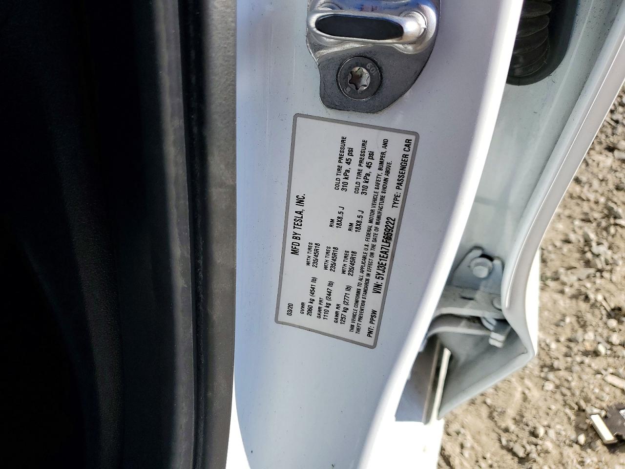 2020 TESLA MODEL 3 photo 12