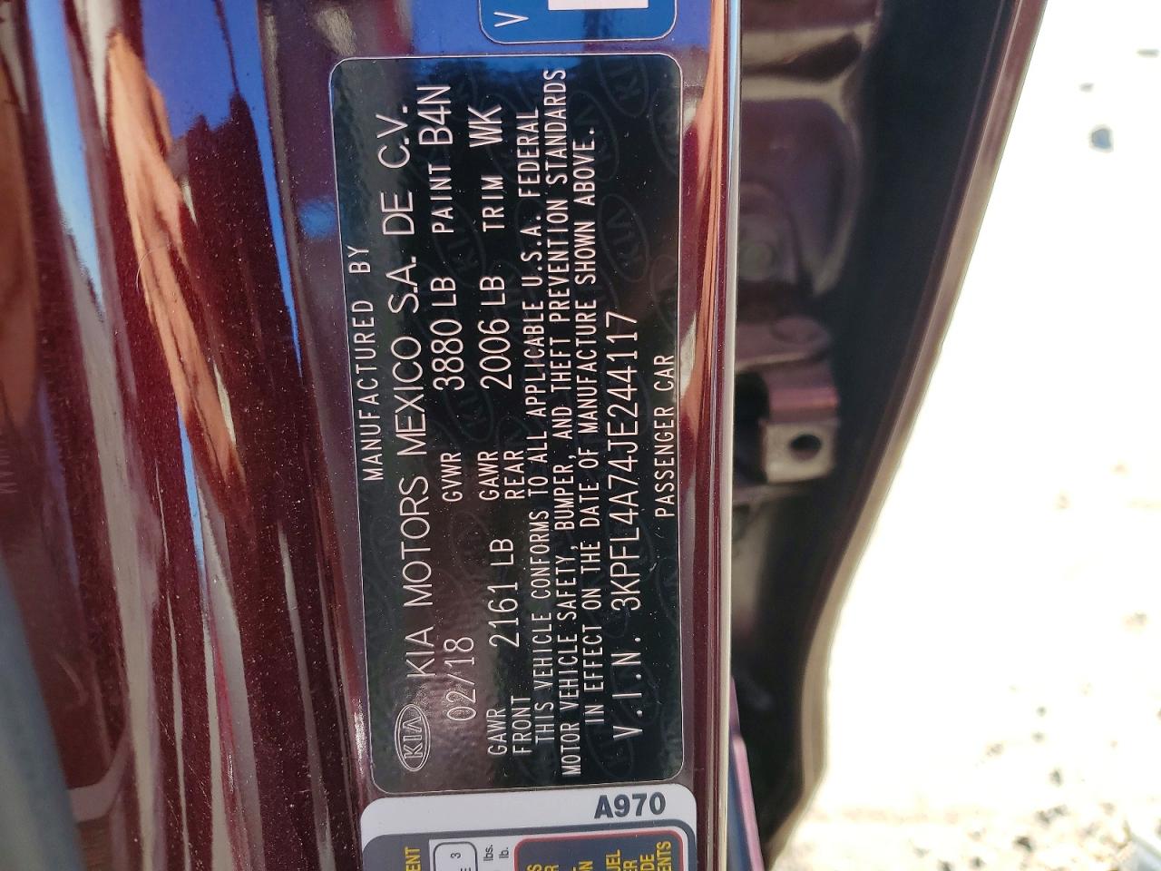 2018 KIA FORTE LX photo 12