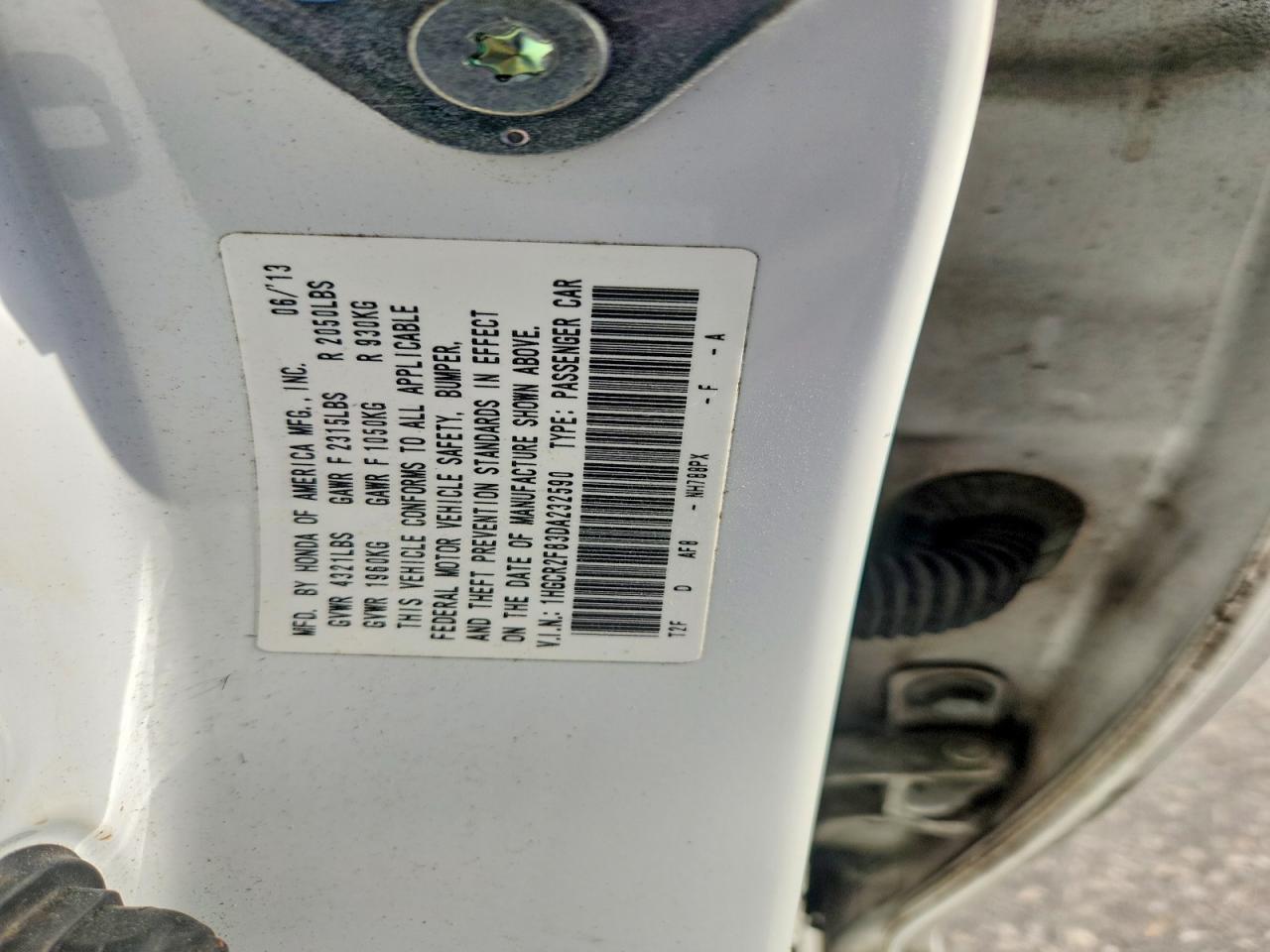 2013 HONDA ACCORD EXL photo 12