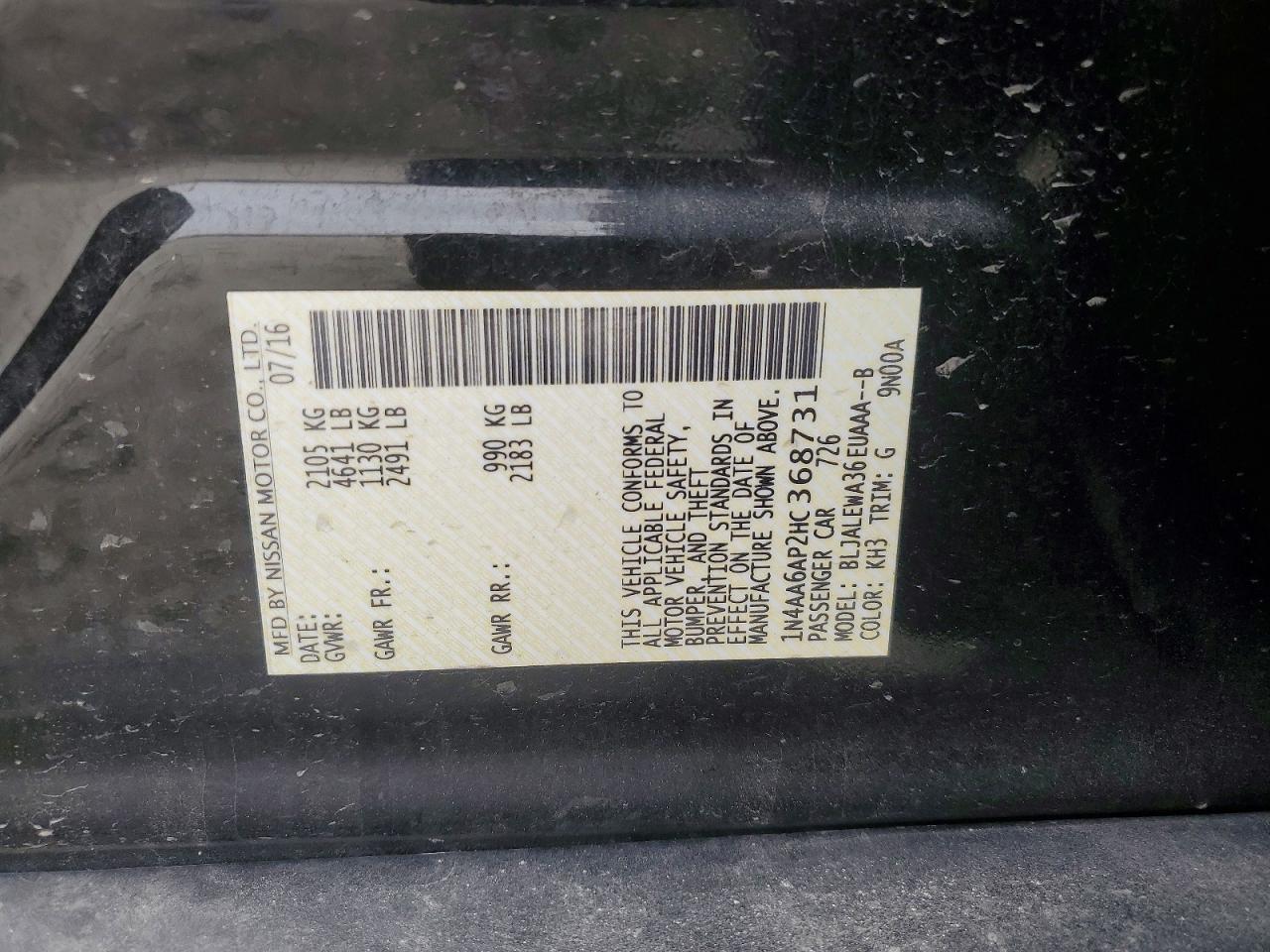 2017 NISSAN MAXIMA 3.5 SL photo 23