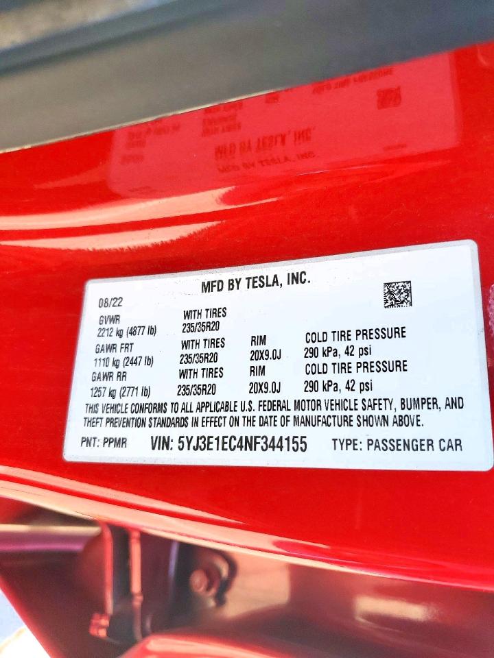 2022 TESLA MODEL 3 photo 23