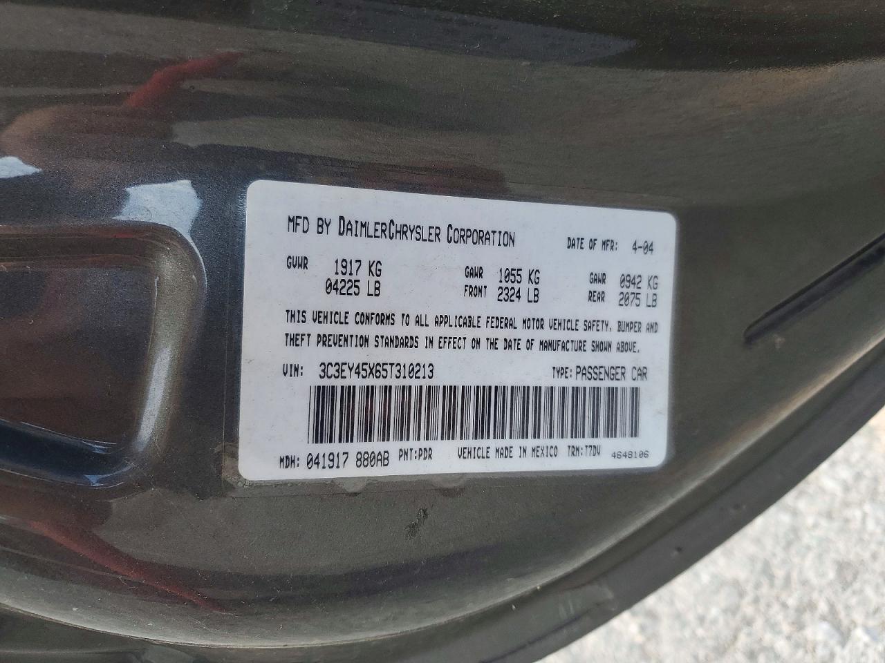 2005 CHRYSLER PT CRUISER photo 12